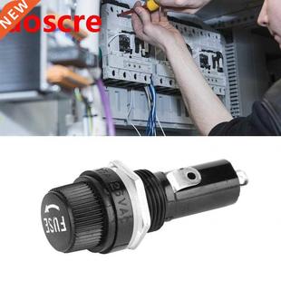 10PCS 6*30 Black Fuse Holder 250V 10A Flat Tube Type Panel M