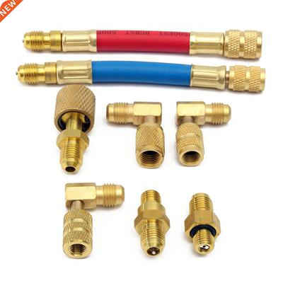 8pcs Refrigeration Charging Adapter Automobile Air Condition