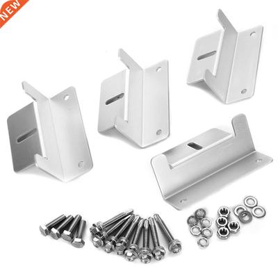 ZB02 Silver Tone Panel Mounting Z Bracket Set for Yacht/Pane