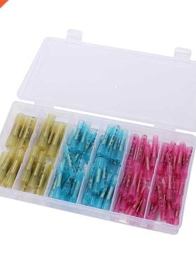 100Pcs/Set Heat Shrink Butt 3 Sizes Crimp Terminals Insulate