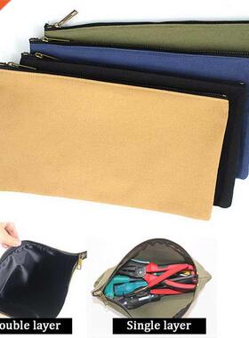 Waterproof Canvas Cloth Tool Pouch Zipper Bag Portable Zipp