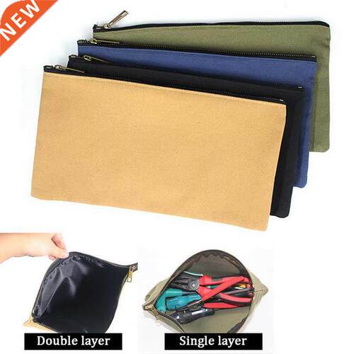 Waterproof Canvas Cloth Tool Pouch Zipper Bag Portable Zipp