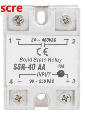SSR-40AA 40A Sold State Relay Module AC-AC nput 90-250V AC
