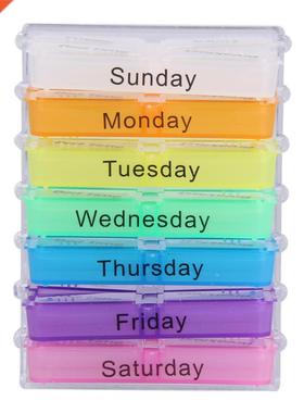 7 Days container tablet Weekly diet pills box Medicine Stor