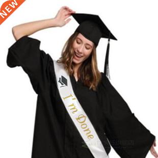 Bronzing Flash Graduation Girl Sash Happy Graduation Party A