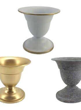 Vintage Metal Flower Vase Pot Rustic Farmhouse Home Decor fo