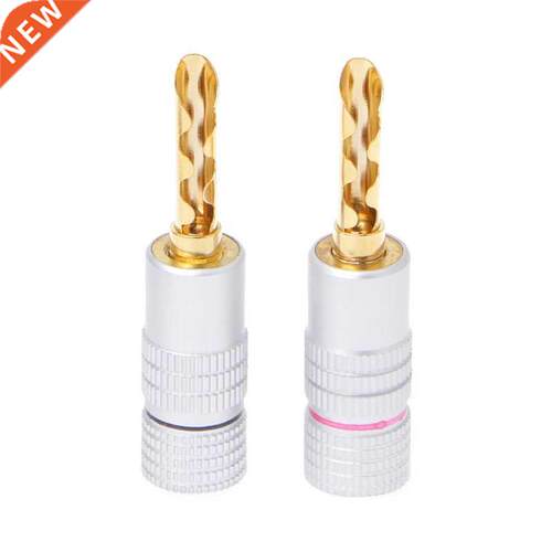 8 Pcs Gold Plated Copper BFA 4mm Banana Plug Adapter Wire Sp