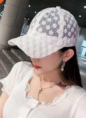 Women	s Lace Small Flower Baseball Caps Breathable Mesh F