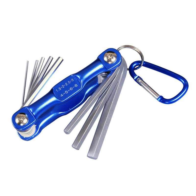 7/8pcs High quality Portale folding key hex wrench set Spli