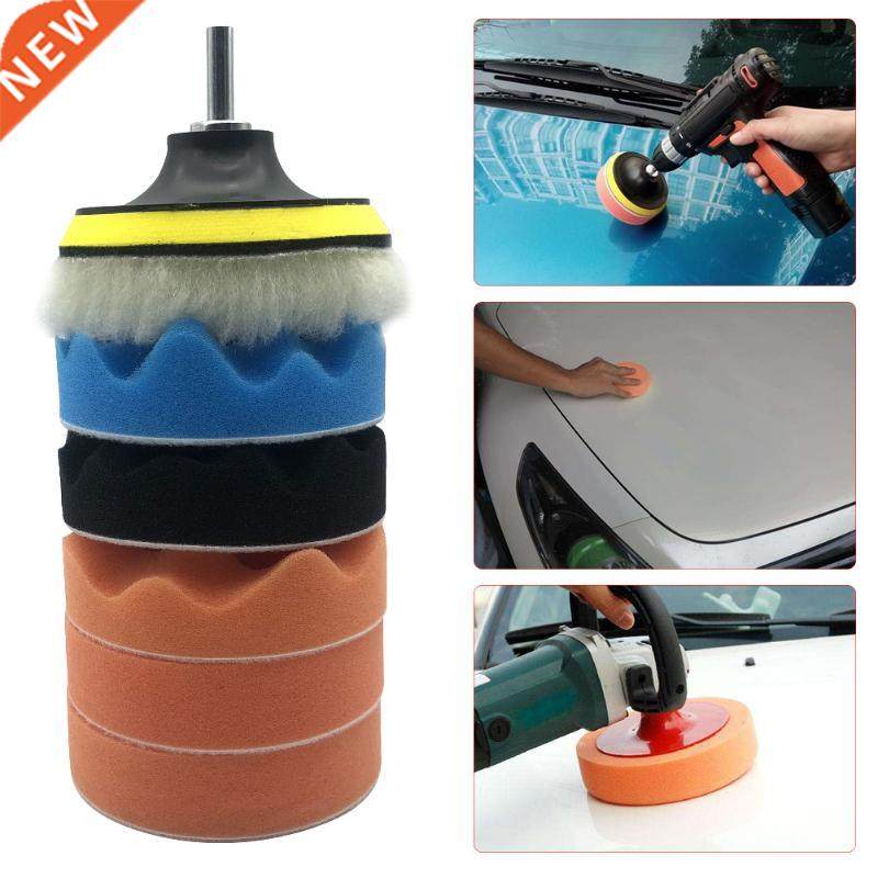 7Pcs Buffing Pad Set Thread 4 inch Auto Car Polishing Pad Ki
