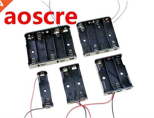 Black Plastic 1x 2x x 4x Battery Storage Box Case 1 2  4