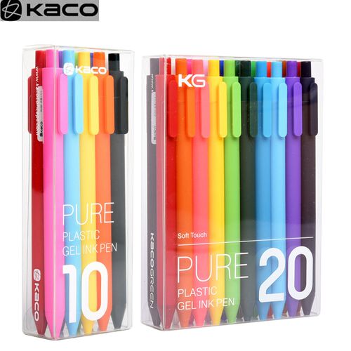 Kaco Gel Pen 0.5mm Colorful Sign Pens with  Colorful Refill