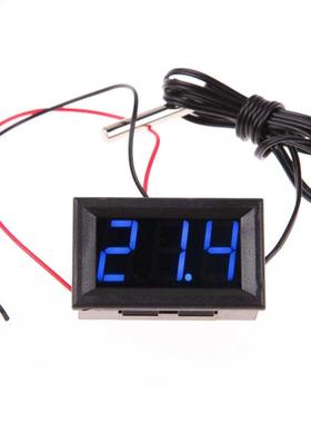 Blue LED DC12V Temp 1m Meter Gauge Probe -50~110C Detector