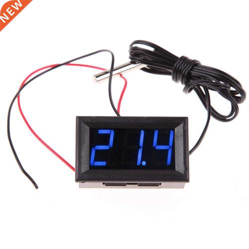 Blue LED DC12V Temp 1m Meter Gauge Probe -50~110C Detector