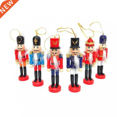 6pcs 12cm Nutcracker Puppet Ornaments Desk Decoration Car