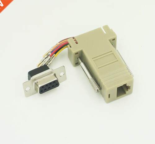 Adapter Connector Extender Convertor 5pcs DB9 Female to RJ45