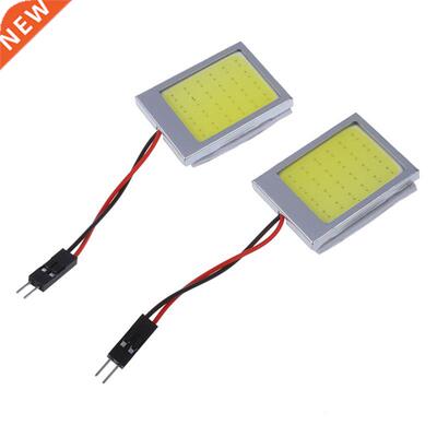 2 X T10 Panel 24 SMD COB LED Car Reading Bulb / Ceiling Lamp