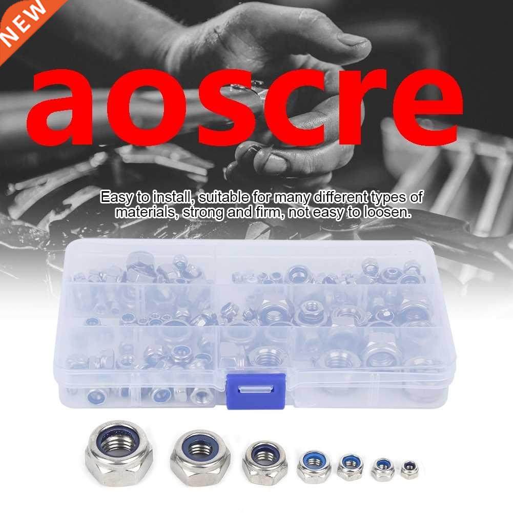 165Pcs M3, M4, M5, M6, M8, M10, M12 Stainless Steel Screw Lo