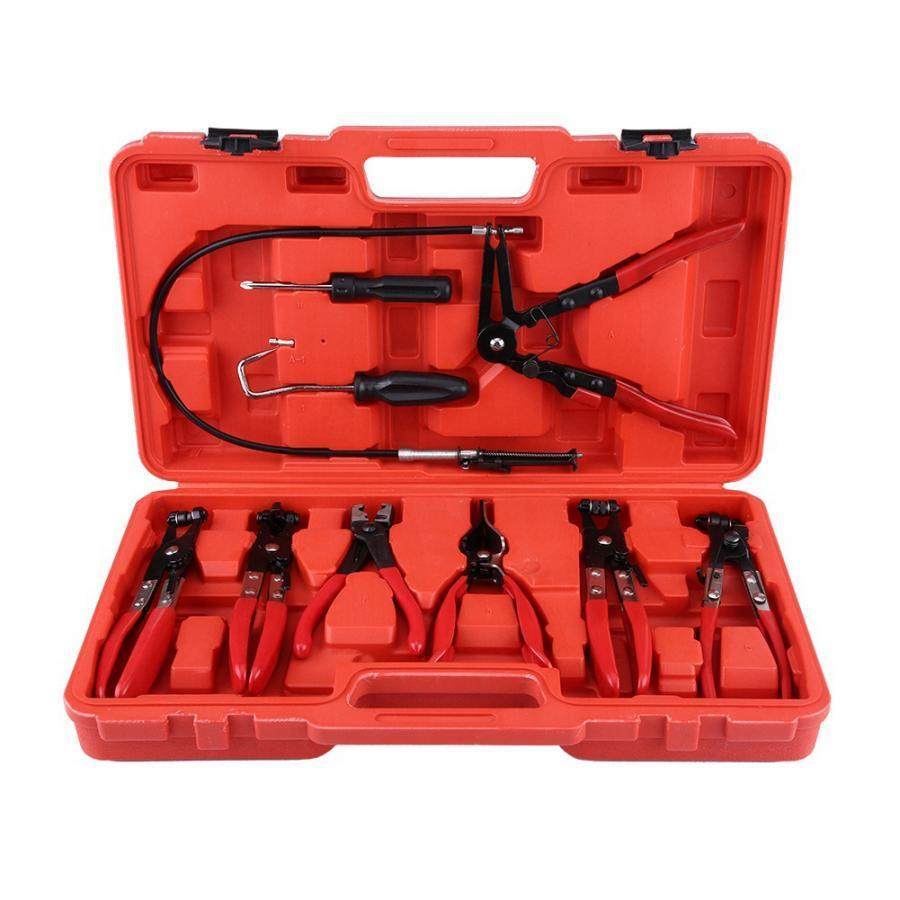 Useful hand Tool set 9pcs Flexible Hose Clamp Clip Plier Set