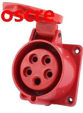 AC 220V-415V 16A IP44 3P+N+E 5P Female Industrial Consealing