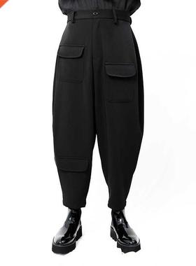 Men	s Casual Pants Capris oval tapered Harem Pants low cr