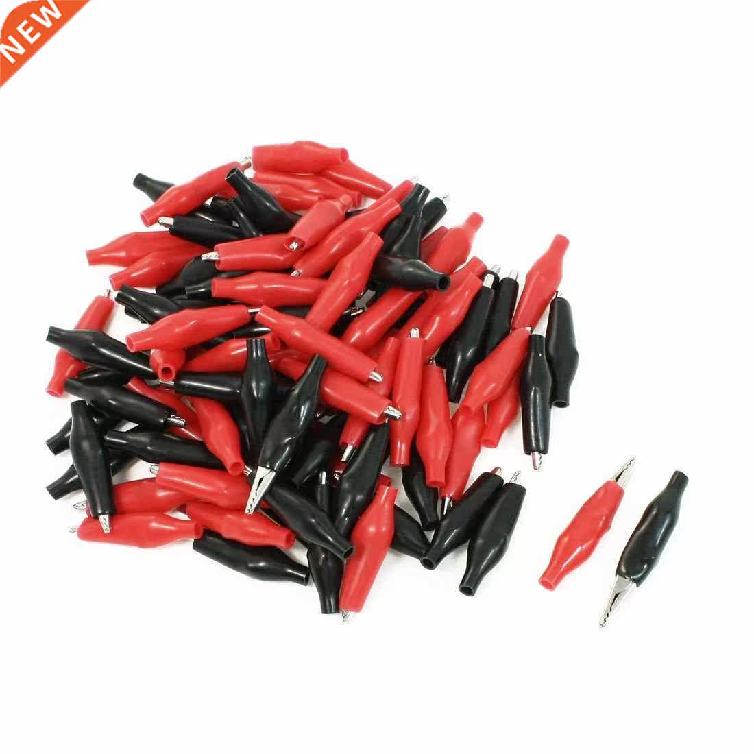 Black Red Alligator Clips Test Leads 100 Pcs