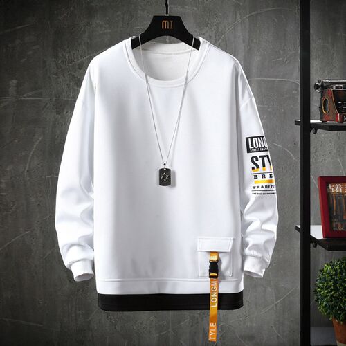 2021 Solid Color Sweatshirt Men Harajuku Hoodies Autumn Spri