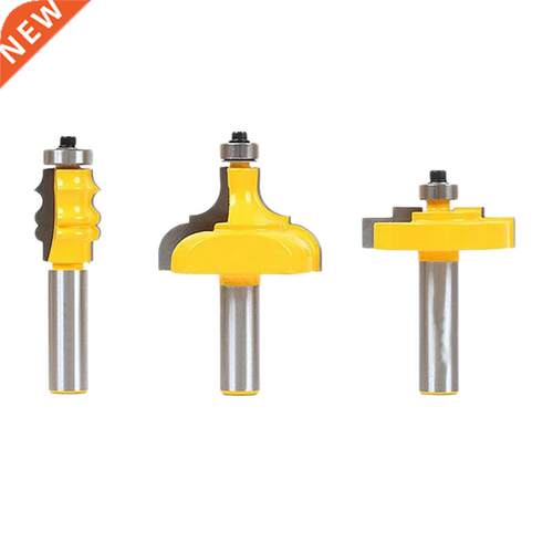 3 Pcs Router Bit Set 1/2 Inch Shank Woodworking Wood Milling