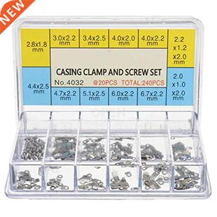 240Pcs Watch Casing Clamp Movement Adapter Securing Screw Wa