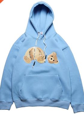 2021 Men Hip Hop Sweatshirt Hoodie Bear Embroidery Setwear H