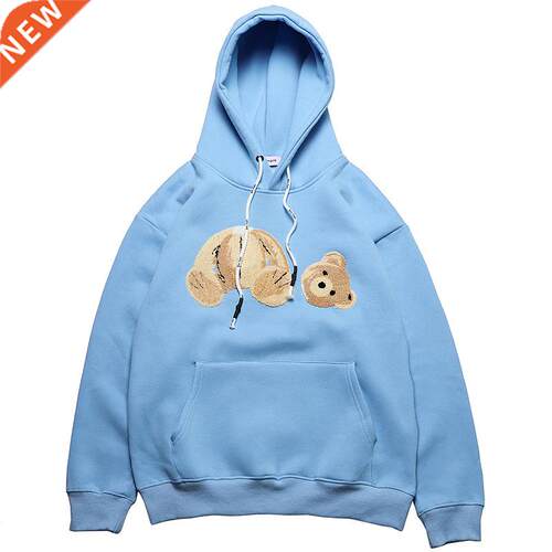 2021 Men Hip Hop Sweatshirt Hoodie Bear Embroidery Setwear H