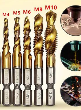M-M10 Combination Drill Screw Tap Bit 1/4		 Hex HSS 65