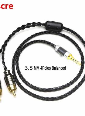 2.5/.5/4.4mm Balanced Male to 2 RCA Male Splitter Audio Cab