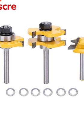 Power Tools Hand Tool Sets 3Pcs Stile Router Bit Set 45°