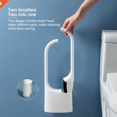 RecabLeght Slcone Tolet Brush 2pcs Wall Mounted Tolet Br