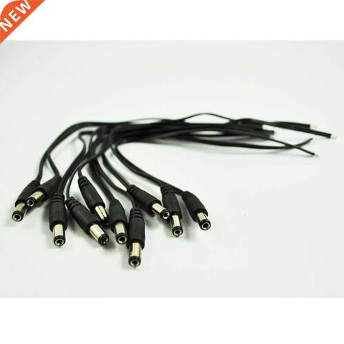 CAA-10pcs 5.5x2.1mm Male DC Power Pigtails Plug Lead Cord fo