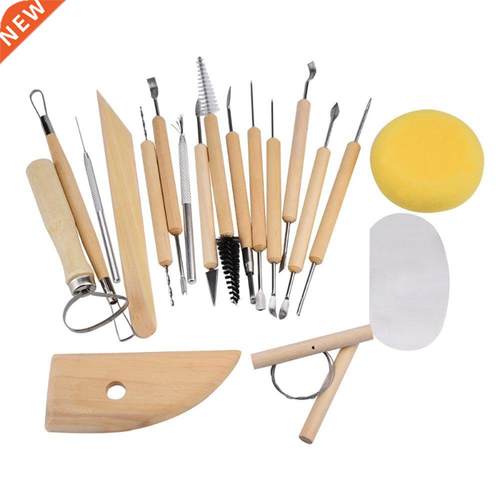 19pcs Clay Sculpting Sculpt Smoothing Wax Carving Pottery Ce