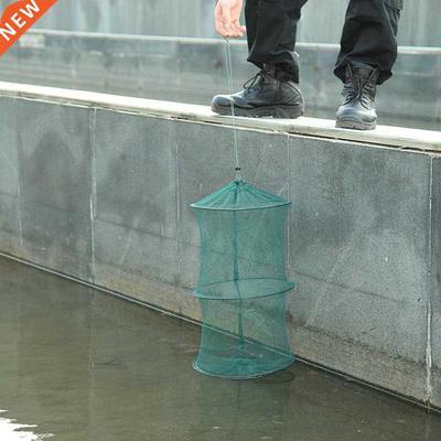 Folding Round Metal Frame Nylon Mesh Crab Crawdad Shrimp Min