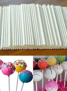 80Pcs Plastic Lollipop Stick Safe White Cake Sucker Sticks F
