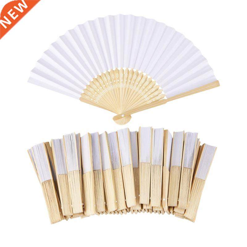 50 / 30pcs hand-painted foldable paper fan portable party we