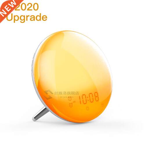 WiFi Smart Wake p Light Workday Alarm Clock with 7 Colors Su