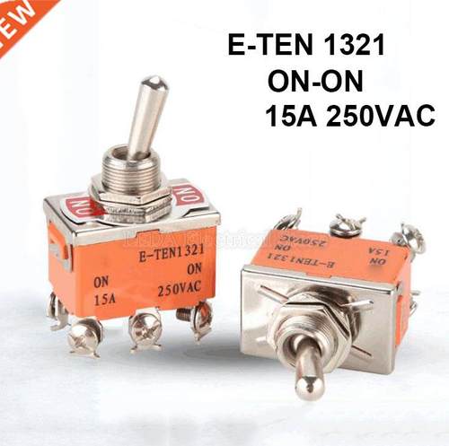 2Pcs E-TEN121 ON-ON 15A 250VAC Toggle switch rocker switch