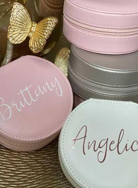 Personalized Jewelry Box Custom Bridesmaid Gift Travel Jewel
