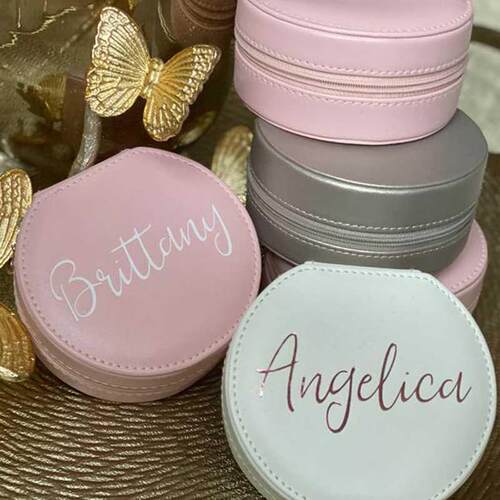 Personalized Jewelry Box Custom Bridesmaid Gift Travel Jewel