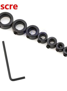 7Pcs Drill Depth Stop Collars Hex Wrench For Drill Bits Co