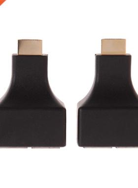 HDMI To Dual Port RJ45 Network Cable Extender by Cat 5e/6 10