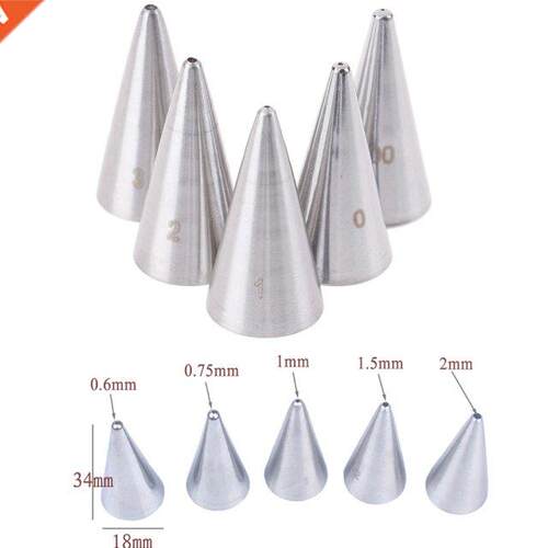 5PCS/set Round Fine Hole Icing Piping NozzlesCake Decorating