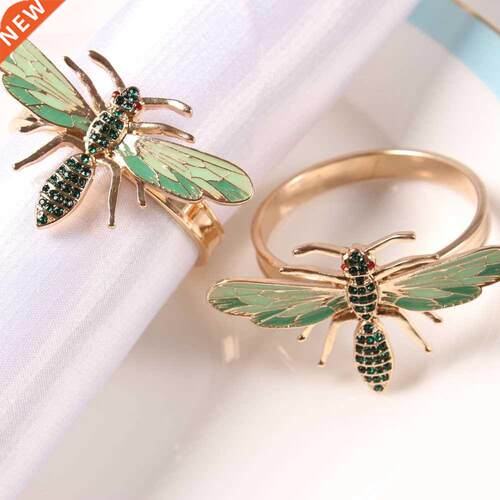 10pcs The new Bee nain buckle nain ring alloy green
