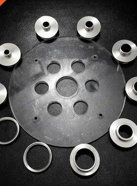 Set of Round Base Plate + 10PCS Aluminium Alloy Router Templ