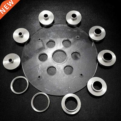 Set of Round Base Plate + 10PCS Aluminium Alloy Router Templ